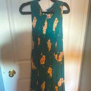 Turquoise floral dress